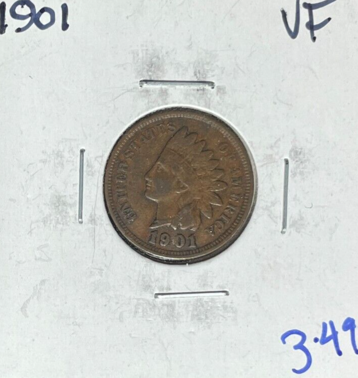 1901 INDIAN HEADE CENT - VF ~NICE COIN~