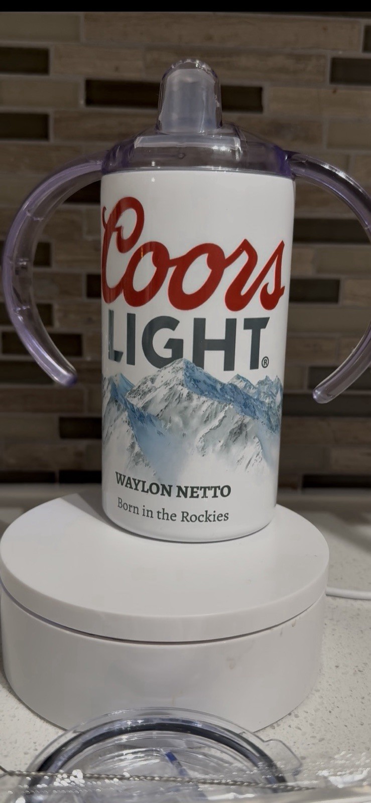 Coors Light Kids Sippy Cup – 12oz Stainless Steel – Funny & Functional!