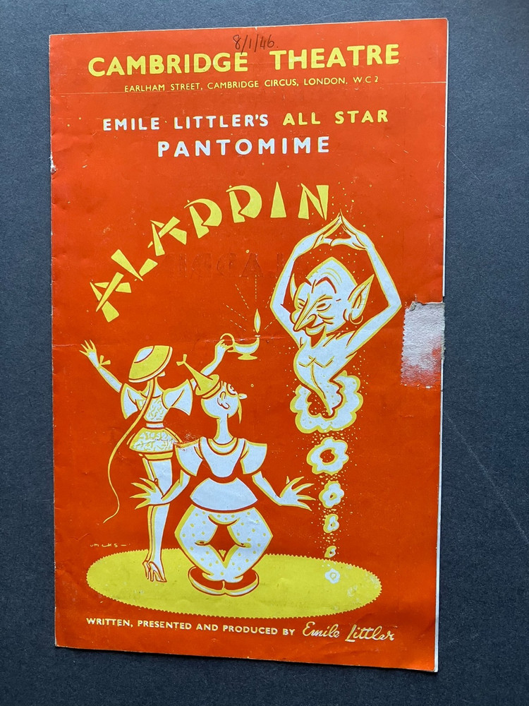 1945  Cambridge Theatre Programme Aladdin Pantomime Binnie Hale Hal Bryan
