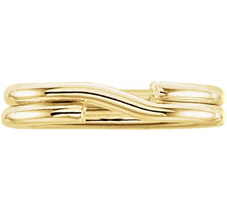 TINY 3.6x5.8mm OD 14k Solid Yellow Gold Oval Split Jump Ring Keychain Charm Link