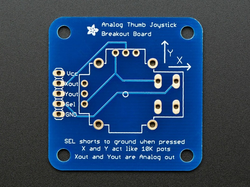 [3DMakerworld] Adafruit Analog 2-axis Thumb Joystick - Select Button + Breakout