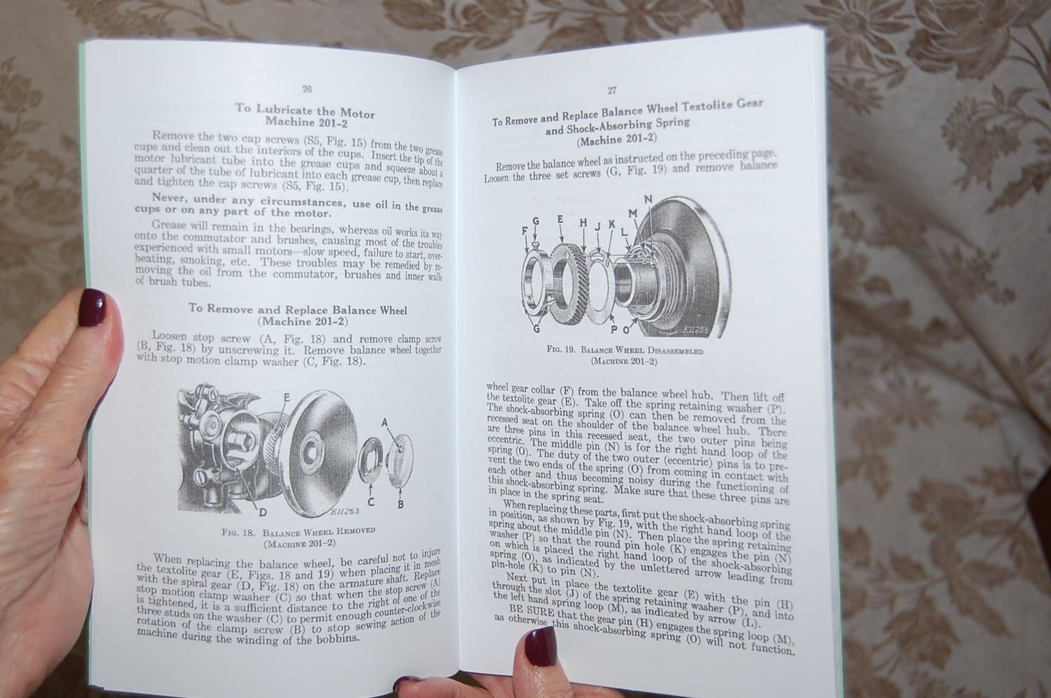 Singer Adjusters Manual for Service and Timing of 201 and 1200 Sewing Machines