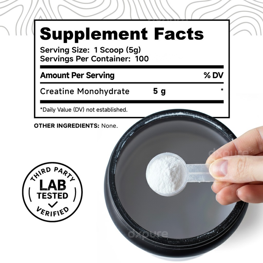 Creatine Monohydrate Micronized Powder 500G - 100 Servings - Unflavored