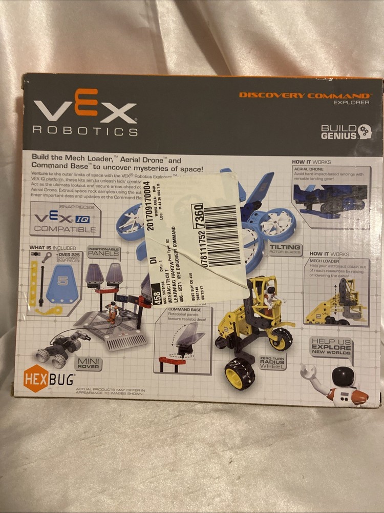HexBug Vex Robotics Discovery Command Explorer Stem Starter 225 Pcs 2017