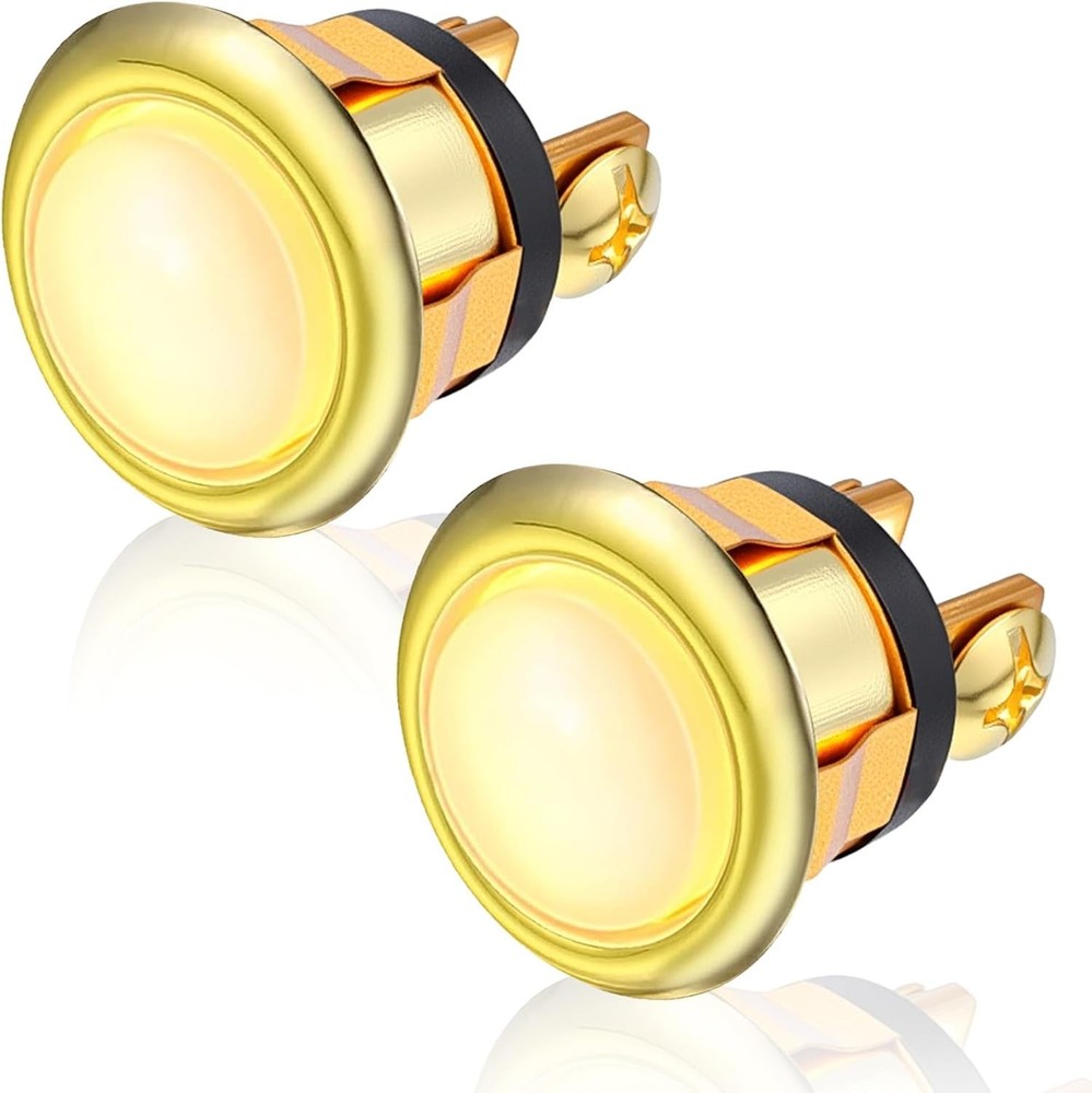 2 Pack Lighted Doorbell Button Replacement, Push Door Bell Ringer Kit Easy to In