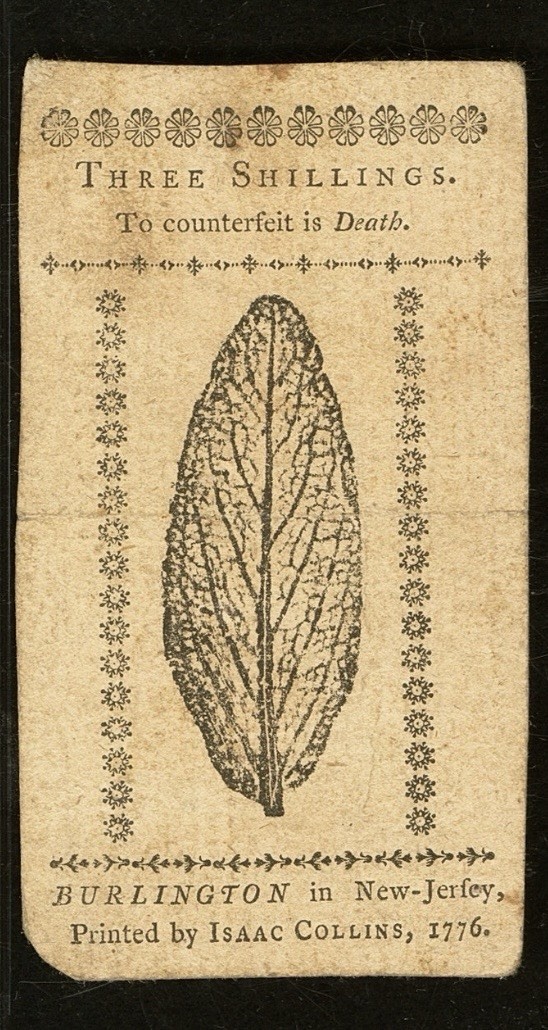 1776 NEW JERSEY Colonial Currency American Revolution Bank Note NJ-177, PMG 55