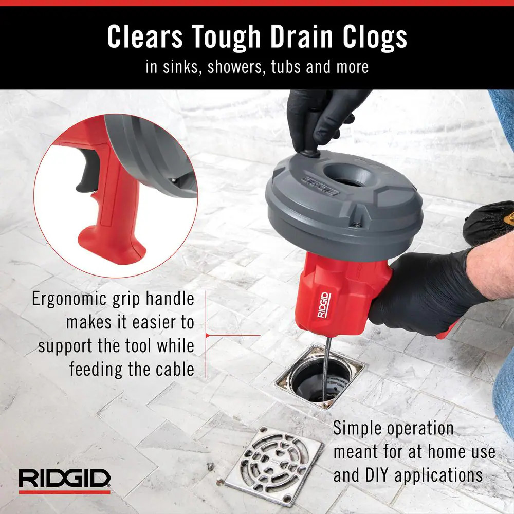 EZ SPIN Drain Cleaning Snake Auger