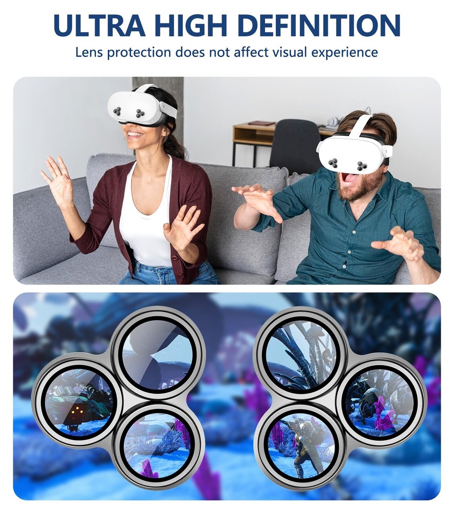 Camera Lens Protector Film for Meta/Oculus Quest 3s, VR Accessories Silver
