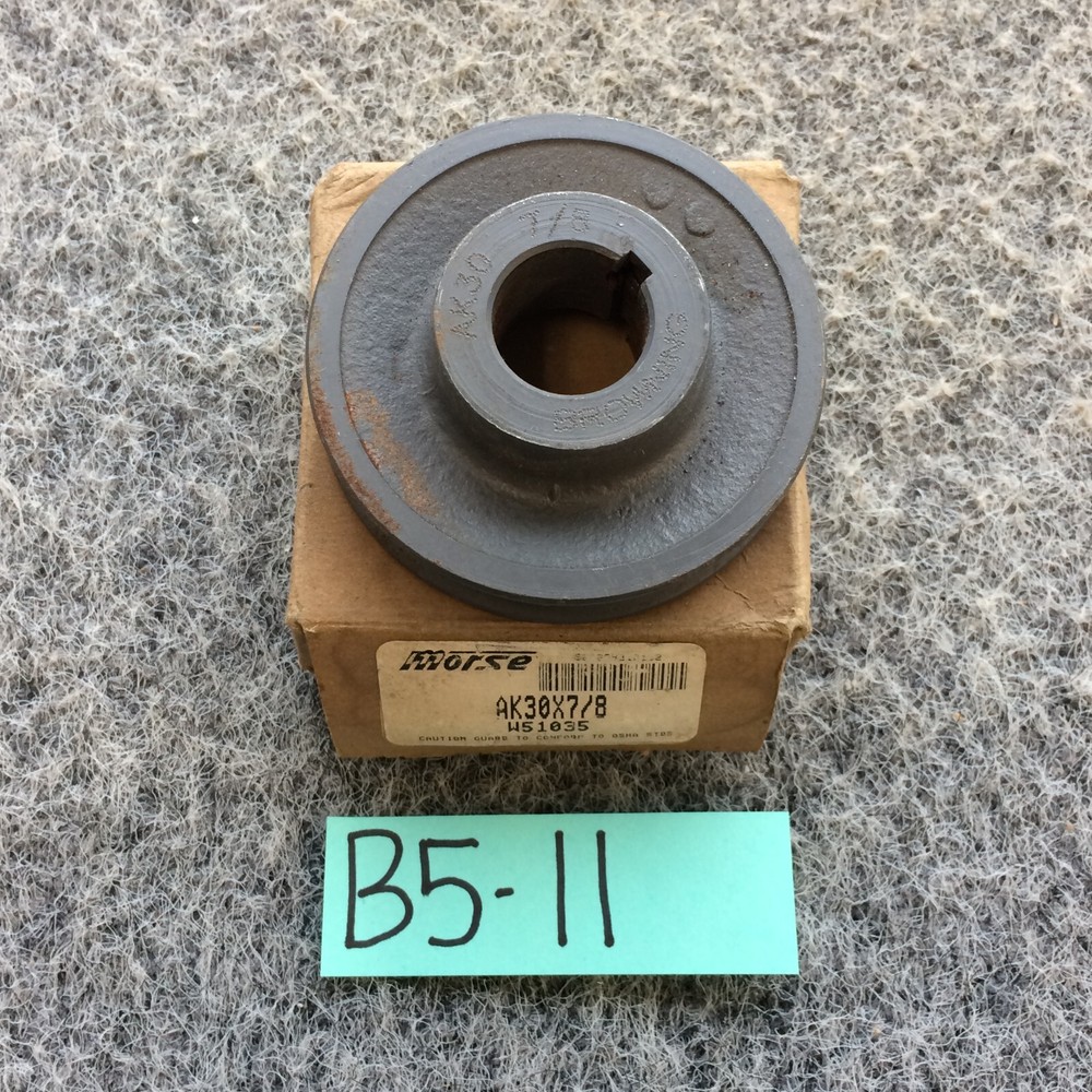1 Morse AK30X7/8 Finished Bore Sheave NOS