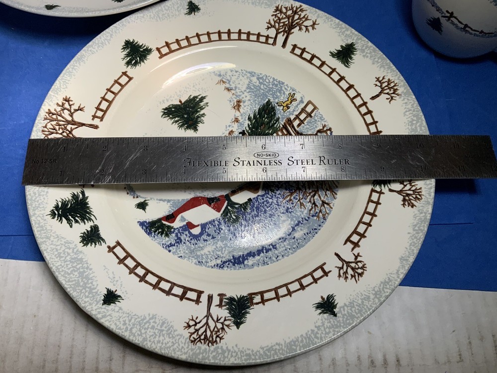 Folkcraft Stoneware Winterside 4 Piece Set