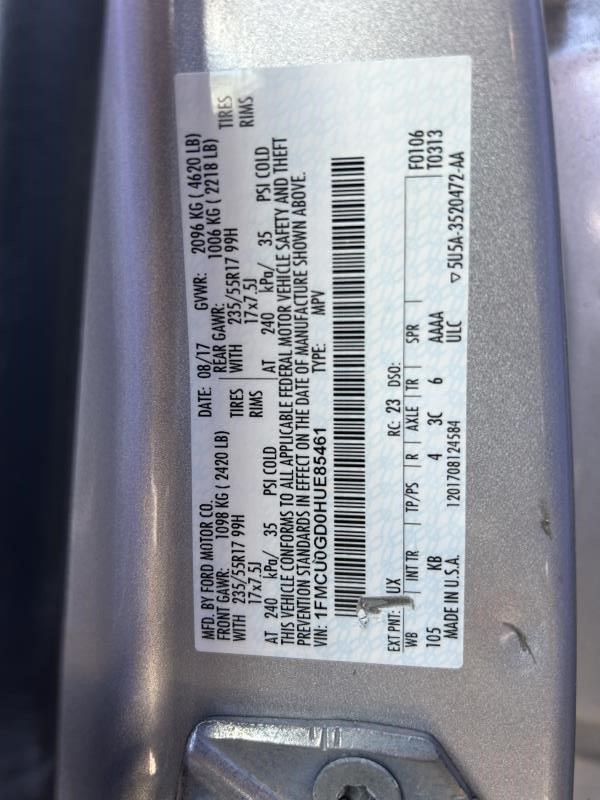 Chassis ECM Theft-locking Fits 17-19 ESCAPE 104551707