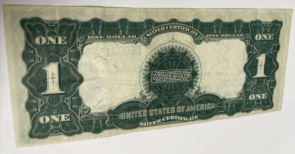 1899 $1 US SILVER CERTIFICATE LARGE NOTE BLACK EAGLE VERY NICE