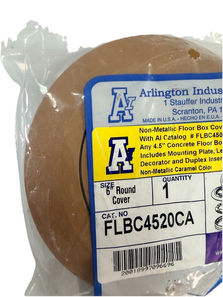 Arlington FLBC4520CA 6" Round Cover Kit Plastic Brown - New