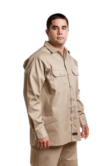Work Shirt Men's Navy Khaki Conqueror Mechanic Uniform Long Short Sleeve Button