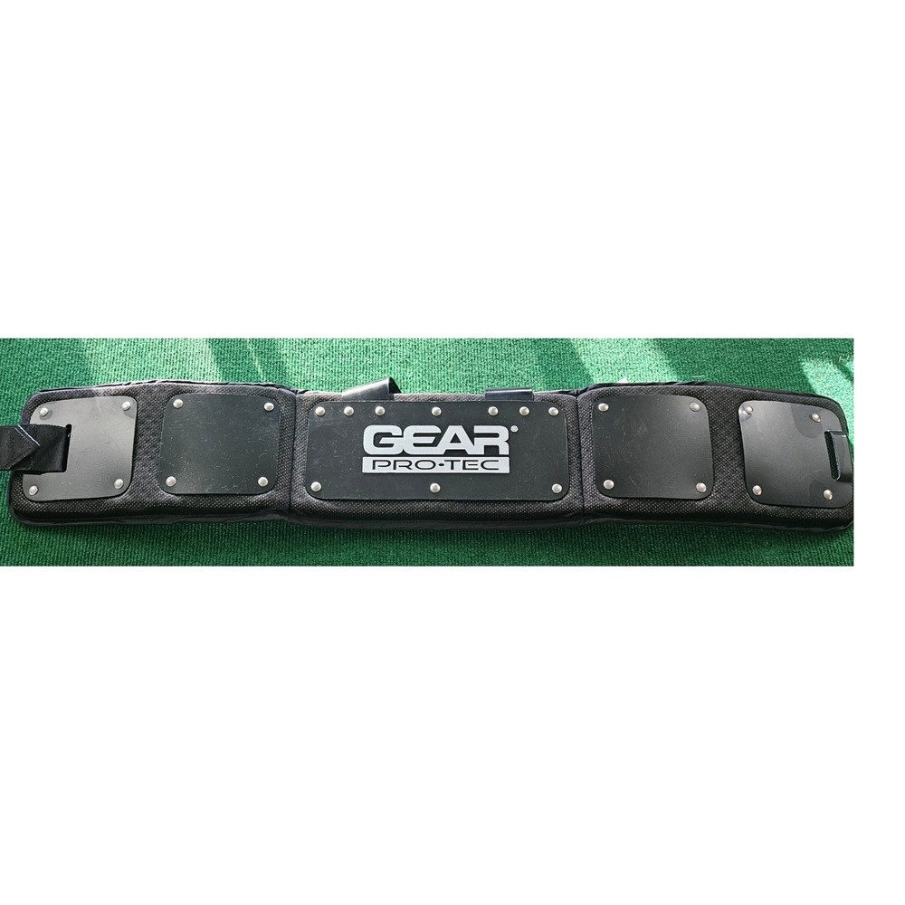 GEAR PRO-TEC Back Belt with Plates Black Adjustable Size M