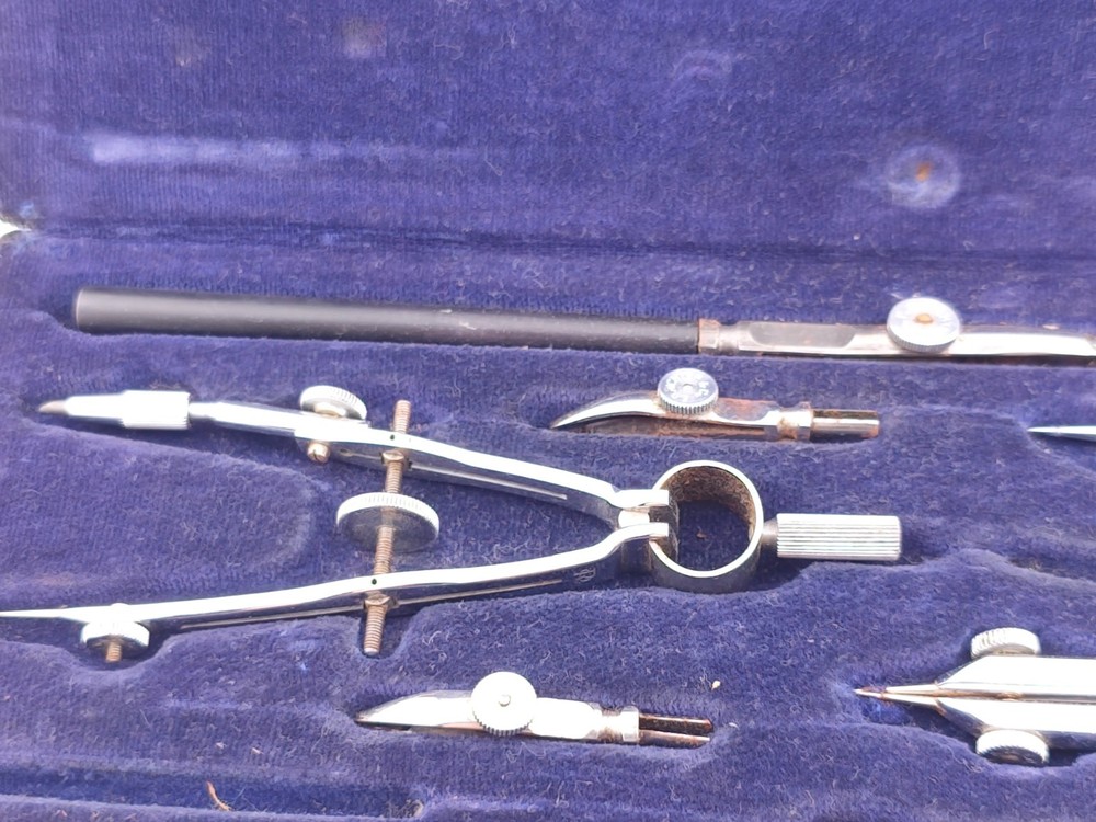 *READ* Vintage PRECISION Pracision E. O RICHTER Drafting Drawing Engineering Set