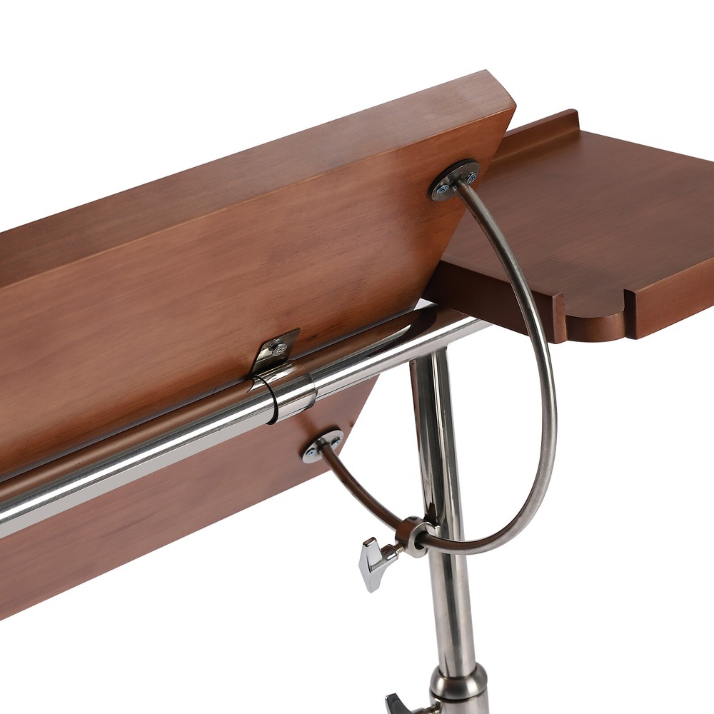 Angle Height Adjustable Rolling Laptop Desk Sofa Bed Tray Notebook Table Stand