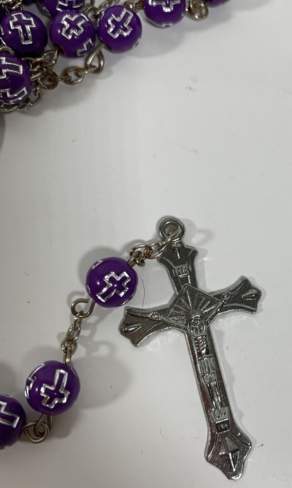 Purple Rosary Plastic Materials