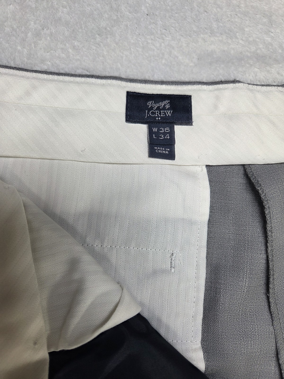 J.Crew Thompson Suit 42L 36x34 Gray 100% Wool Slim Fit Mens 2 Piece Suit Wedding