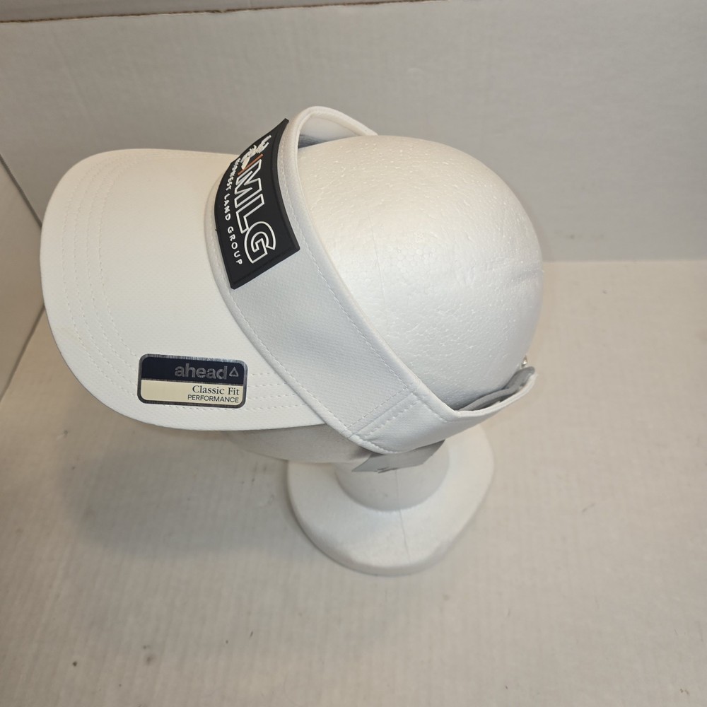 Midwest Land Group Visor Nwot Adjustable Strapback White By Ahead