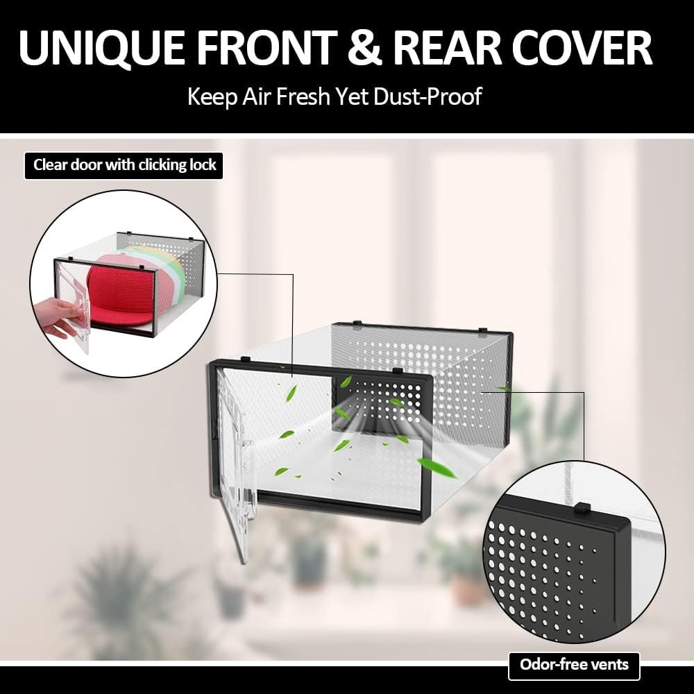 Hat Organizer for Baseball Caps, Hat Storage Box Showcase, Baseball Caps