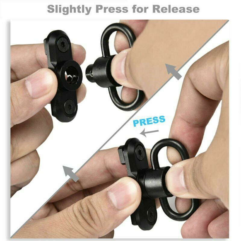 2 Point Sling Adjustable Strap + 2Pcs M-Lok Mlock QD Sling Swivels Quick Mounts