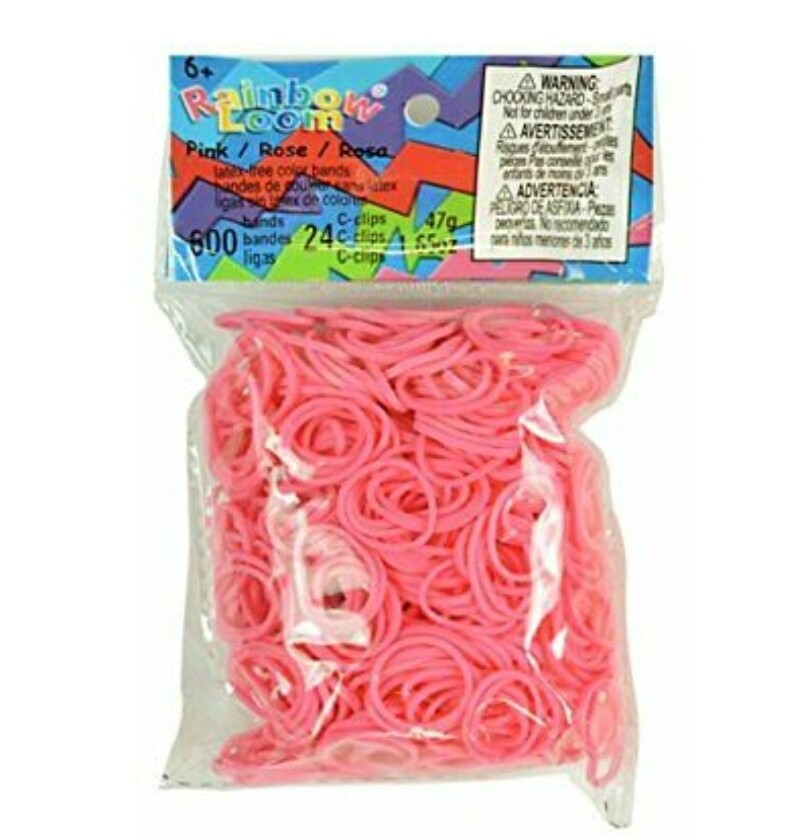 Rainbow Loom Authentic Solid Bands, Pink A-1