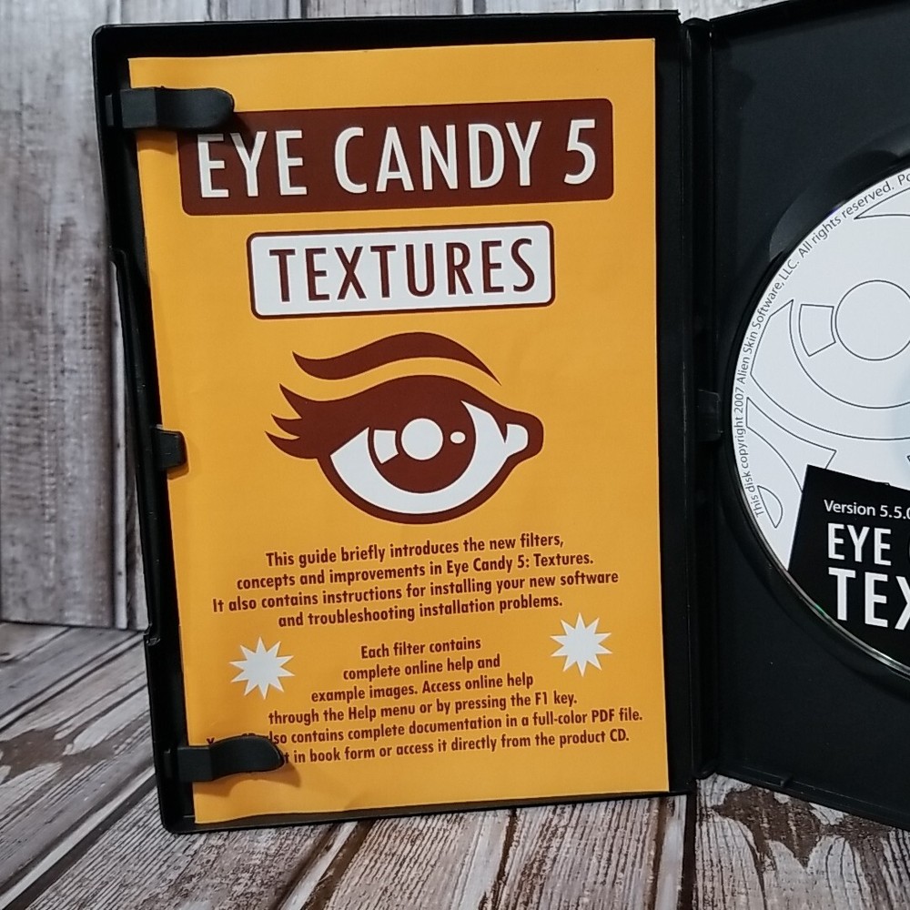 Alien Skin Software Eye Candy 5: Textures 5.0 Seamless Texture Generator w/ Book