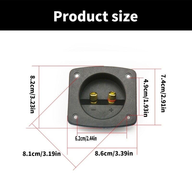2Pcs Speaker Box Terminals Binding Post Stereos Screw Cup Wire Terminals Cup