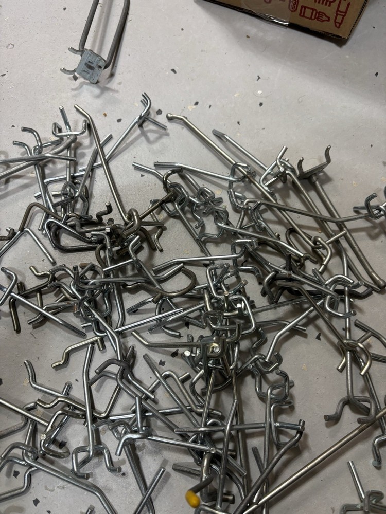 Peg Hooks various sizes a lot over 50 Pcs