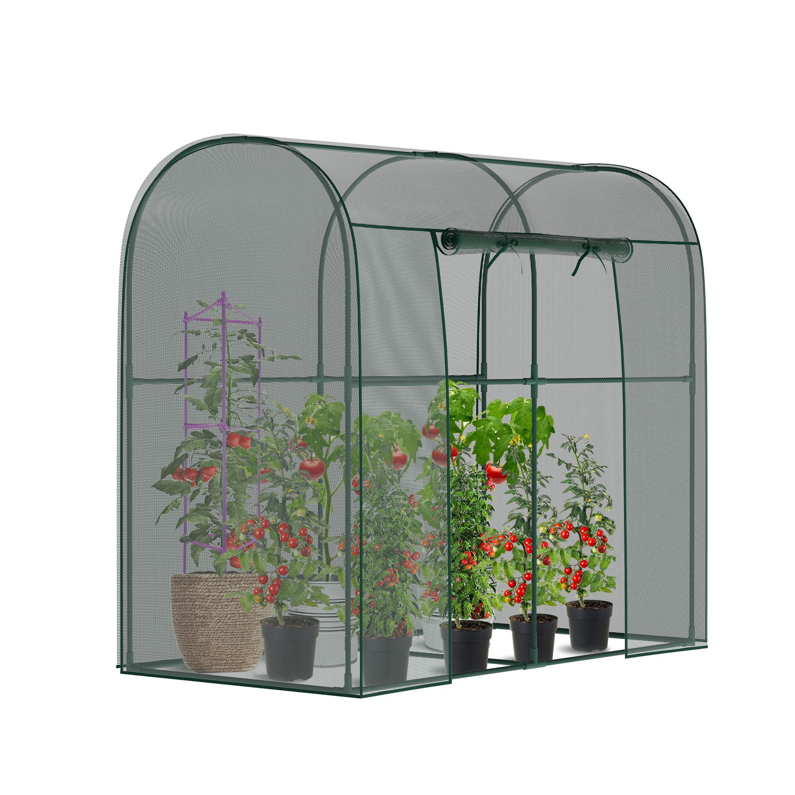 12x4x6FT Walk-in Mesh Crop Cage Plant Cover Protection Tent For Vegetable