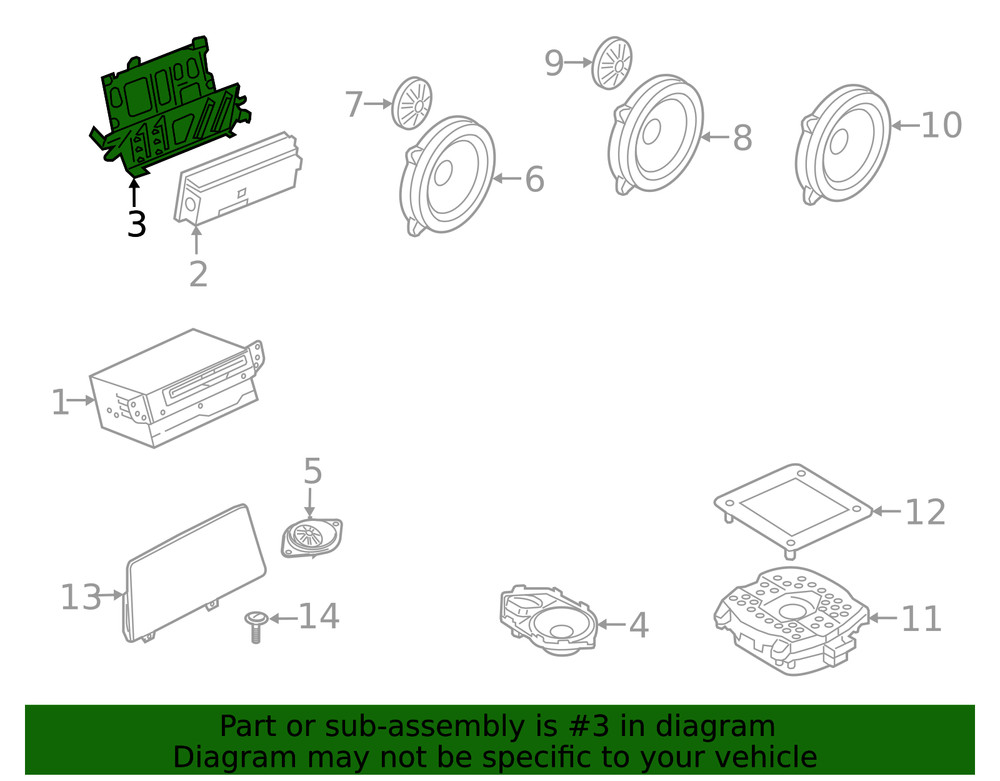 Genuine BMW Amplifier Bracket 65-15-2-637-953