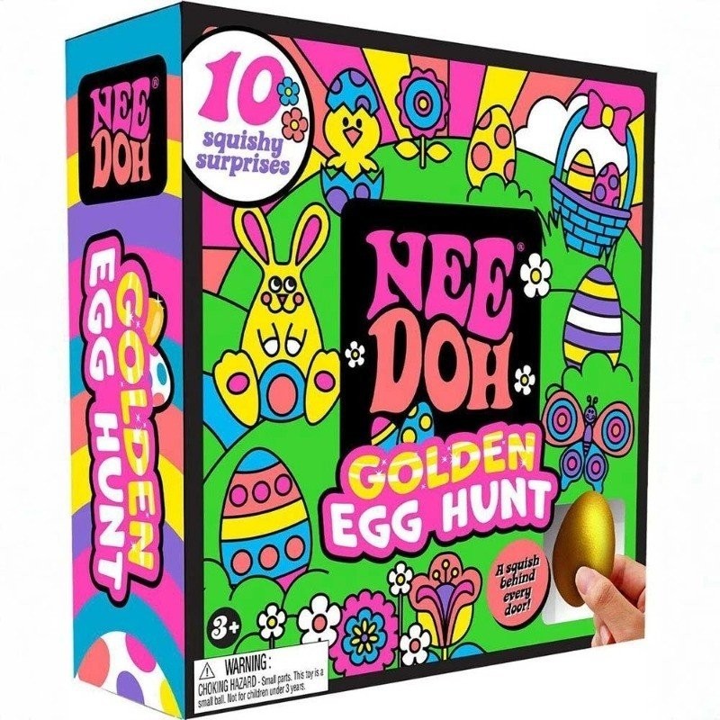 NeeDoh Easter Golden Egg Hunt Mystery (10 Squishy Surprises!) Toy Gift