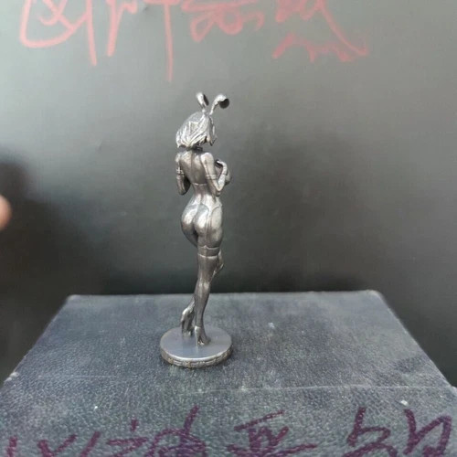 Black Pure Copper Rabbit Girl Nude Body Statue Art Hand-me-down Model Ornament 1