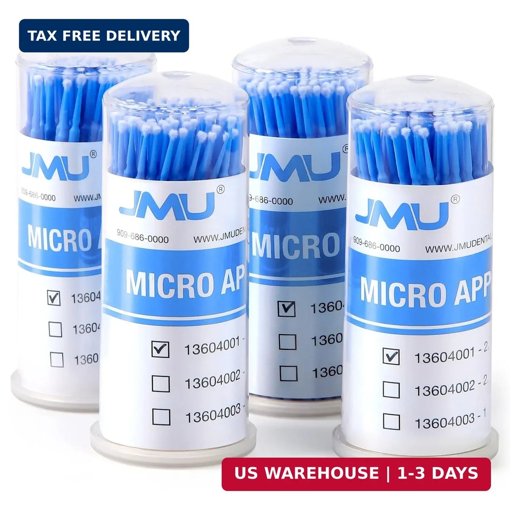 JMU 400pcs Dental Micro Applicators Brushes Regular, Disposable Microswabs
