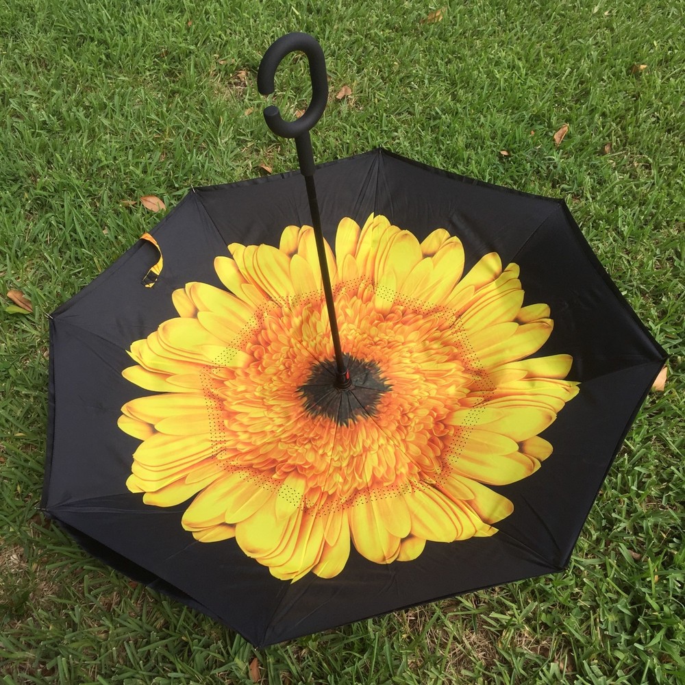 Reverse Opening Inverted Inside-Out/Upside Down/ C-Handle Umbrella Sale