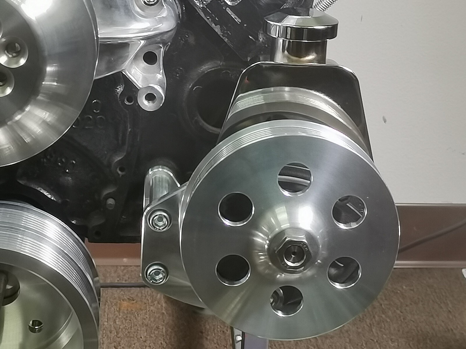 SBC Serpentine Pulley Conversion Kit Power Steering 350 400 Chevy Small Block