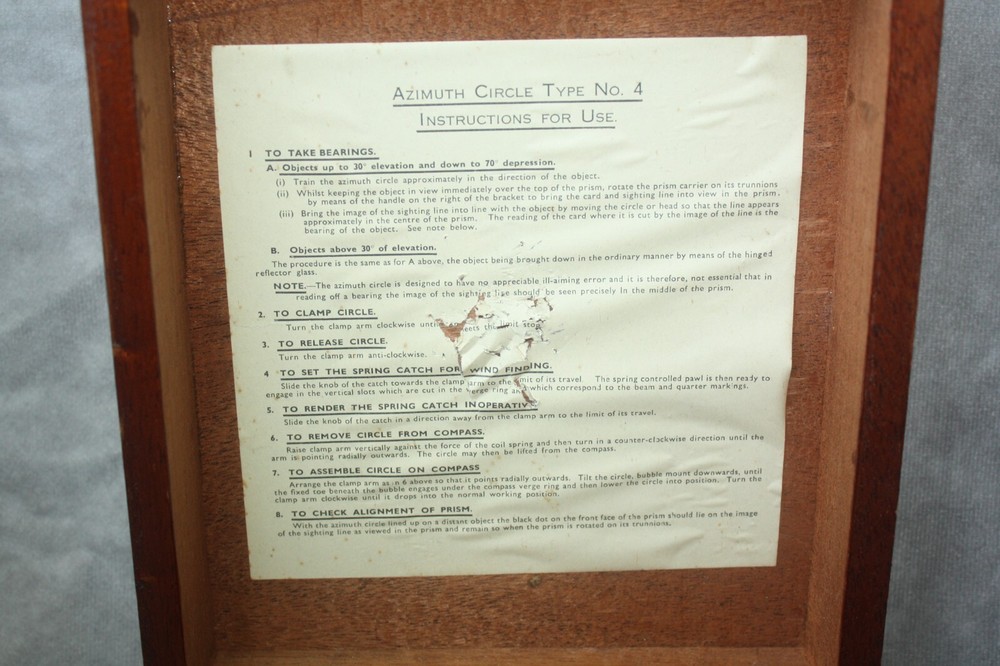 Azimuth Circle No. 4 Ref No. 6B/890 Navigation Compass