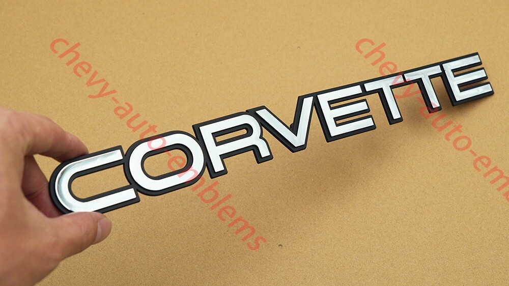 1Pc Chrome 84-96 C4 Rear Bumper Emblems Script Letters Badges 14064531