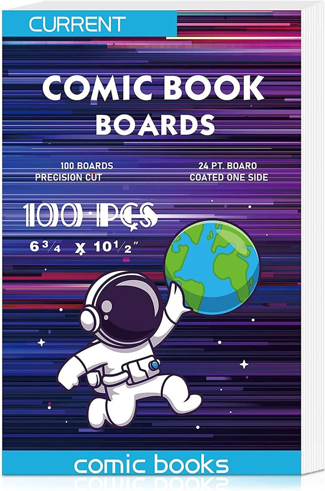 100 Current Size Comic Book Boards Acid Free Thick Durable White