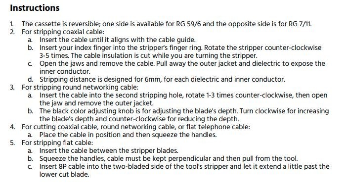 Universal Cable Jacket Stripper - Adjustable Stripping Blade, Yellow 3354