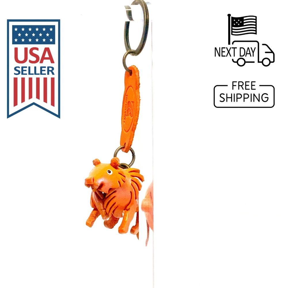 Lion Handmade Leather Keyring