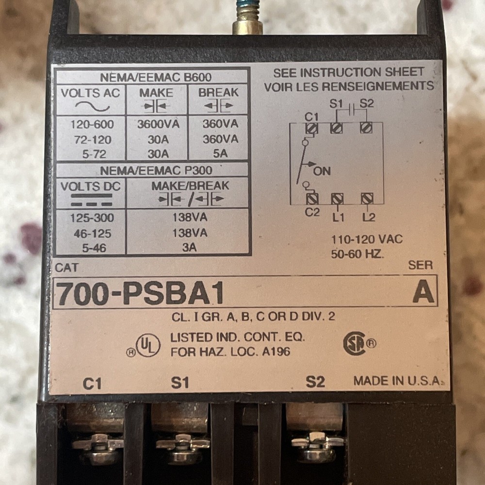 New Allen Bradley 700-PSBA1 Solid State Timer 0.4-8 Seconds