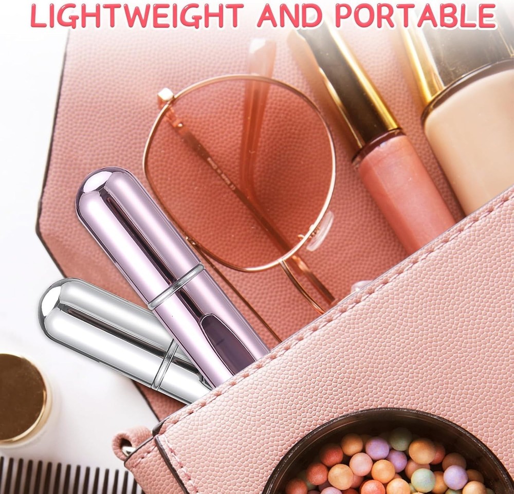 6pcs Mini Perfume Travel Refillable Bottles-5ml Portable Atomizer Sprayer,Empty
