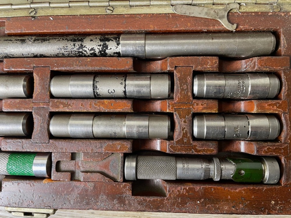 PRATT & WHITNEY USA Precision End Measures & Inside Micrometer Set in Case