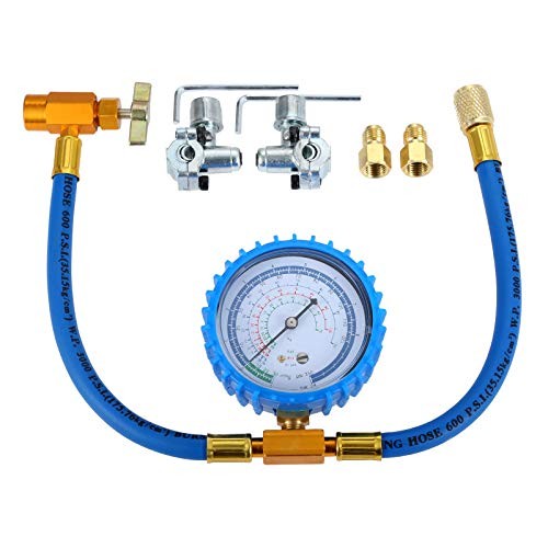 R134A Refrigerant Charging Hose Kit - with BPV31 Bullet Piercing Tap Valve,