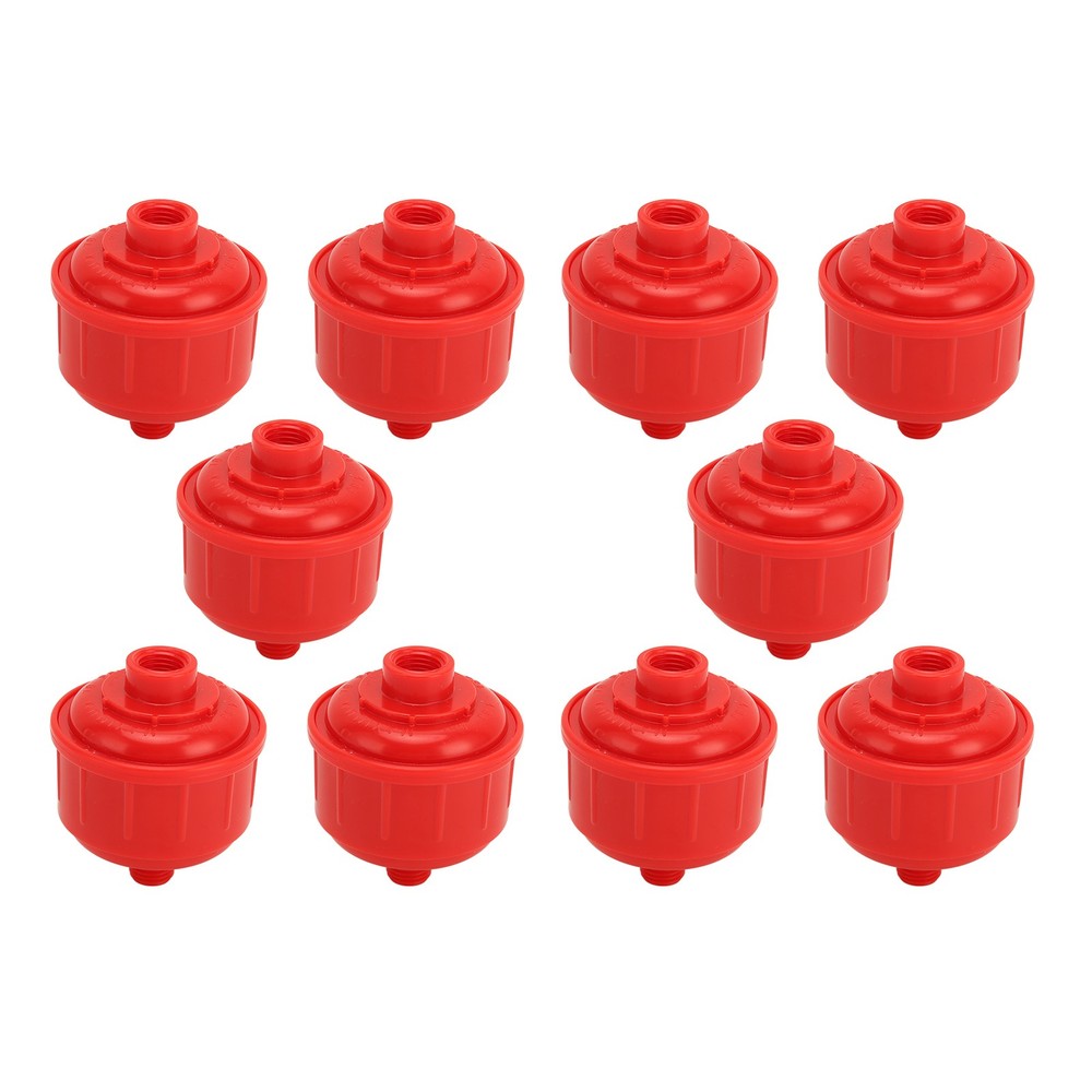 10PCS Disposable Spray Filter Red Wear Resistant 1/4in Thread Plastic