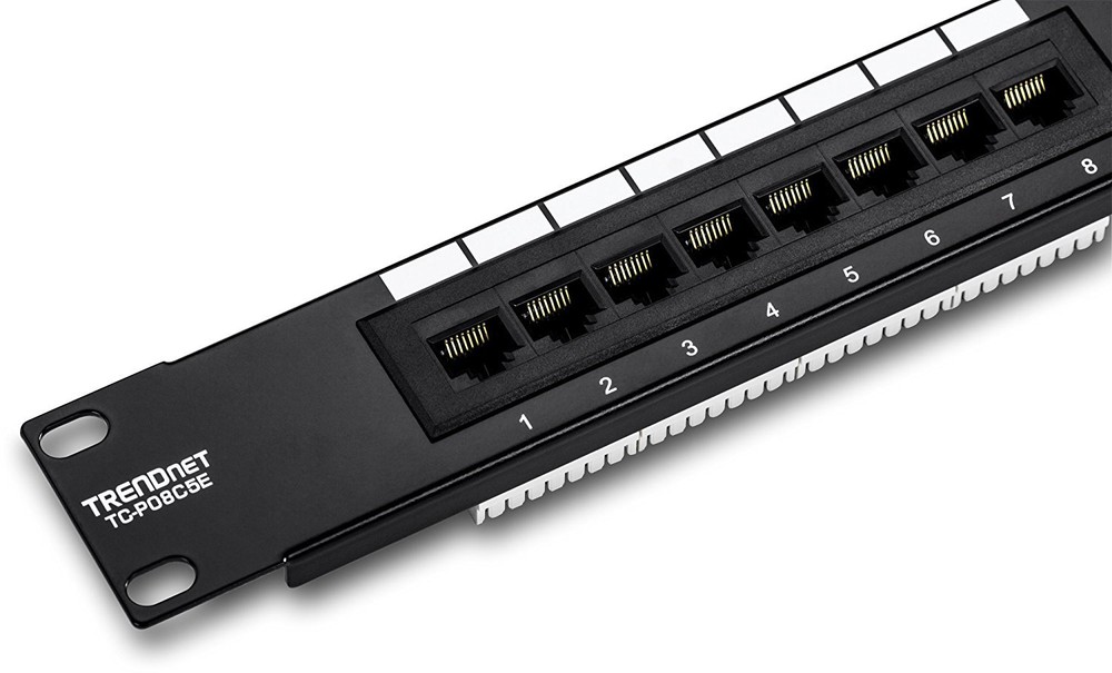 NEW-TRENDnet 8-Port Cat5/5e Unshielded Patch Panel 10 Inch...