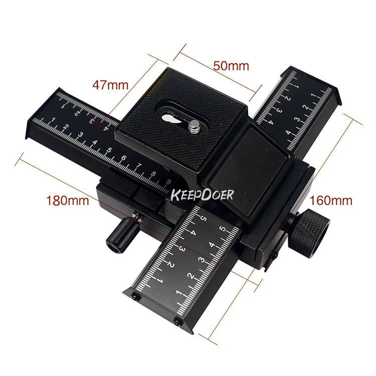 2 Direction Macro Shooting Ball Head Quick Release Plate Micro Platform Stand