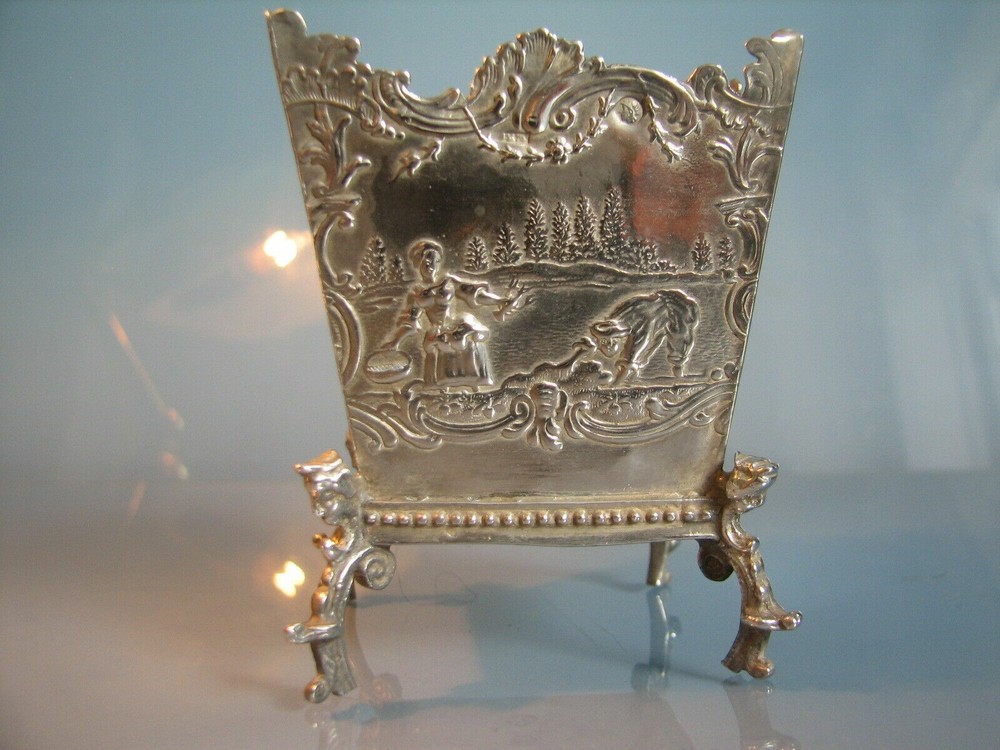 Hanau solid silver miniature dutch toy silver planter pot 68 grams Circa 1900
